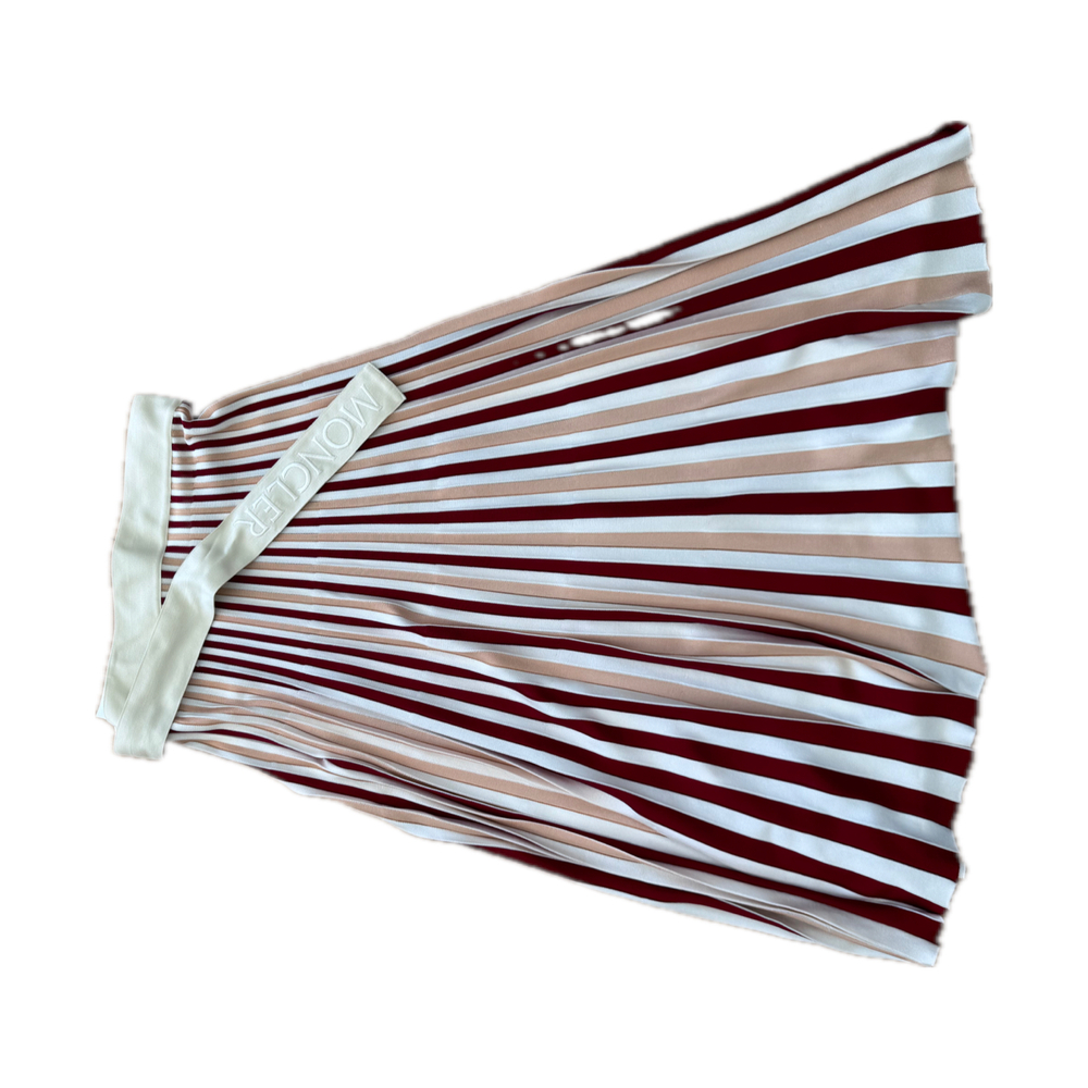 Moncler Red Striped Midi Skirt - Size 2